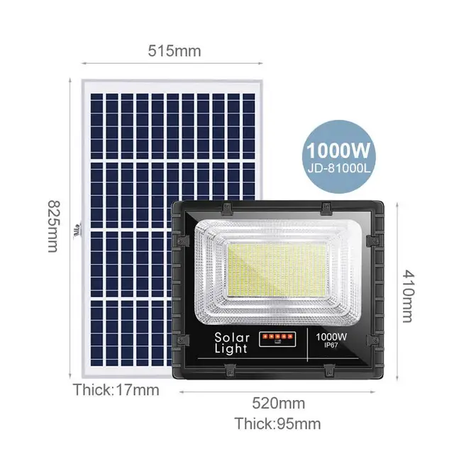 Lampadaire solaire innovant 1000 Watts